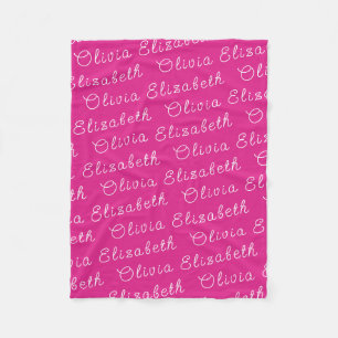 Custom Your Newborn Personalised Baby Girl Gift Fleece Blanket