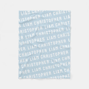 Custom Your Newborn Personalised Name Baby Shower Fleece Blanket