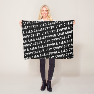 Custom Your Newborn Personalised Son Baby Boy Gift Fleece Blanket