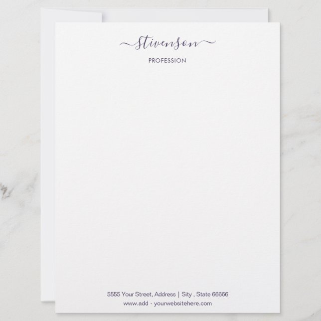 Custom Your Own Design Personalised Letterhead (Front)