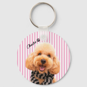 Custom Your Own Dog Pet With Photo And Name Key Ring