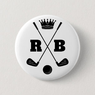 Custom Your Own Name & Brand Golf Balls 6 Cm Round Badge