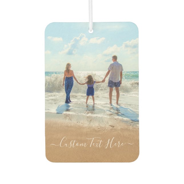 Custom Your Photo Air Freshener with Text (Front)