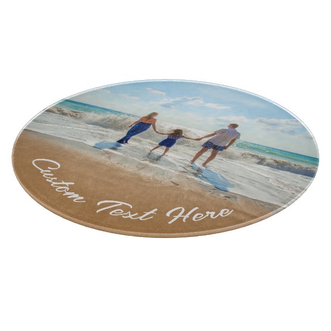 Custom Your Photo and Text Cutting Board (Corner)