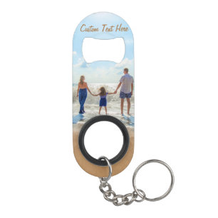 Custom Your Photo and Text Keychain Bottle Opener