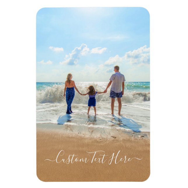 Custom Your Photo and Text Magnet (Vertical)