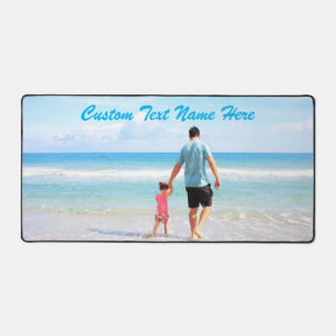 Custom Your Photo and Text Personalised Desk Mat