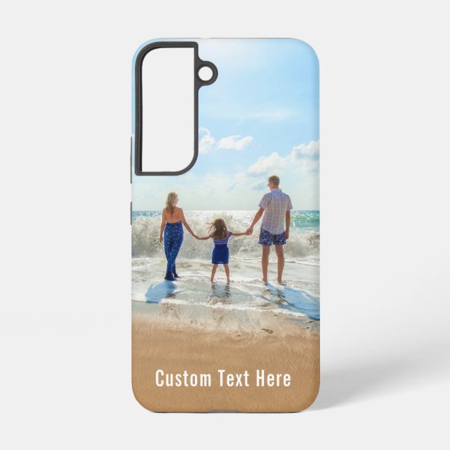 Custom Your Photo and Text Personalised Samsung Galaxy S22 Case (Back)