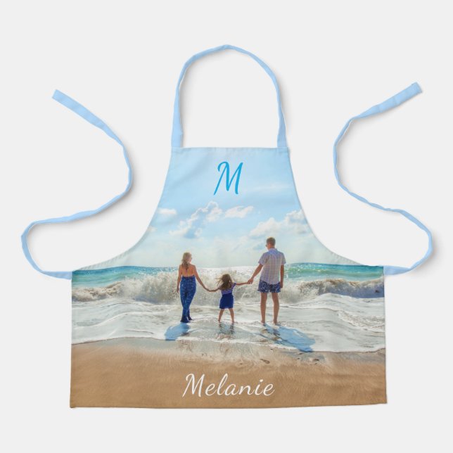 Custom Your Photo Apron with Name and Letter (Front)