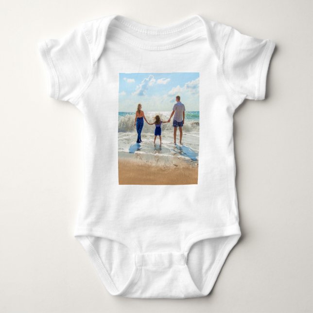 Custom Your Photo Baby Bodysuit Personalised (Front)