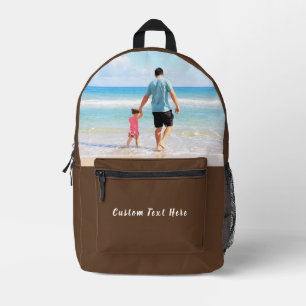 Custom Your Photo Backpack with Text Choose Colour