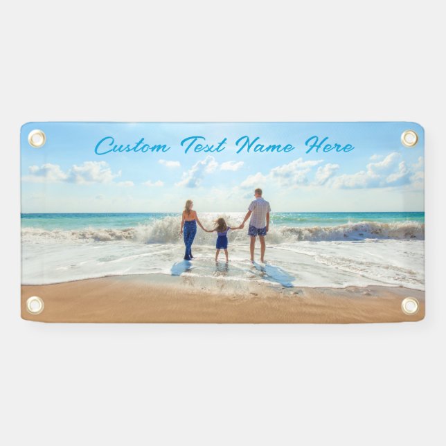 Custom Your Photo Banner with Text (Horizontal)