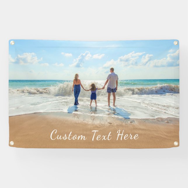 Custom Your Photo Banner with Text (Horizontal)