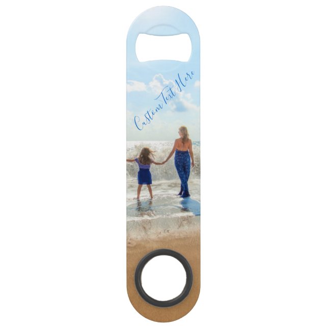 Custom Your Photo Bar Key with Text (Front)