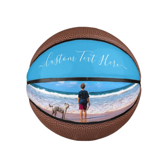Custom Your Photo Basketball Personalised Text (Front)