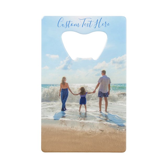 Custom Your Photo Bottle Opener Personalised Text (Front)