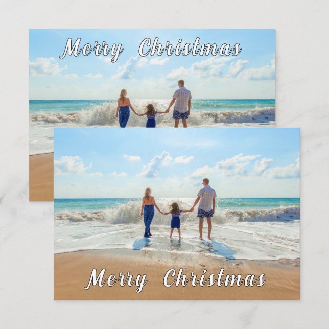 Custom Your Photo Christmas Card (Front/Back)