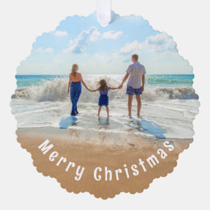 Custom Your Photo Christmas Ornament Card