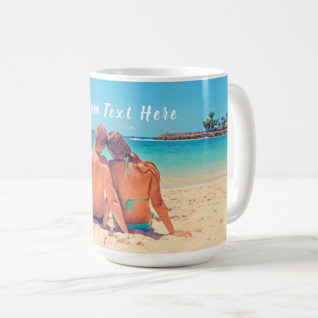 Custom Your Photo Coffee Mug Gift with Text (Front Right)