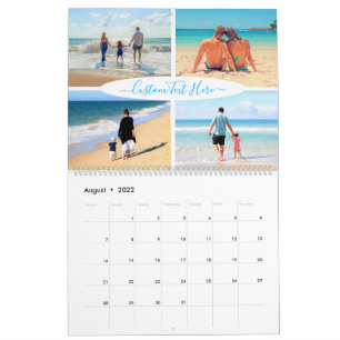 Custom Your Photo Collage Calendar Gift with Text