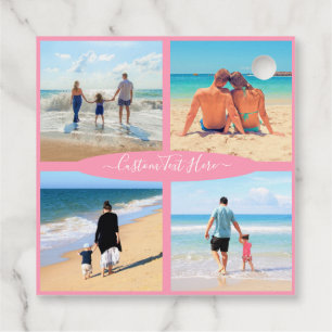 Custom Your Photo Collage Gift Tags with Text