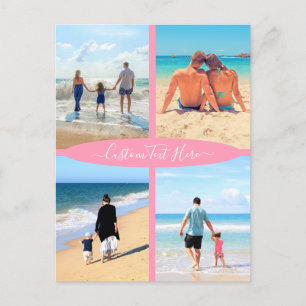 Custom Your Photo Collage Postcard with Text