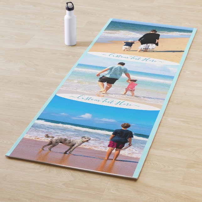 Custom Your Photo Collage Text Yoga Mat Gift (In Situ)