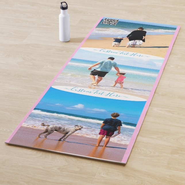 Custom Your Photo Collage Yoga Mat with Text Name (In Situ)