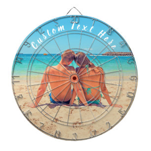 Custom Your Photo Dart Board Gift with Custom Text