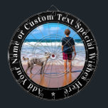 Custom Your Photo Dart Board Gift with Text Name<br><div class="desc">Custom Photo and Text Dart Board - Your Own Design - Personalised Family / Friends or Personal Dartboards Gift - Add Your Photo and Text - Resize and move or remove and add elements / text with Customisation tool ! You can transfer this design to more than 1000 Zazzle products....</div>