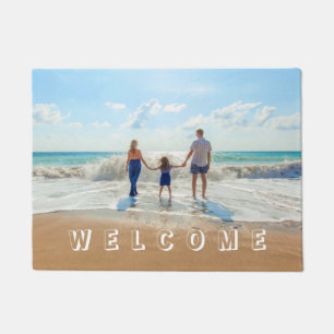 Custom Your Photo Doormat Welcome with Text