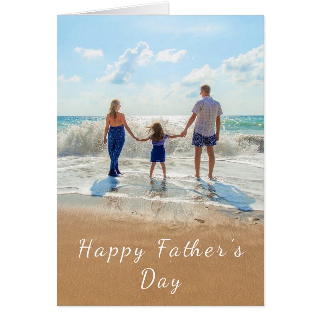 Custom Your Photo Father's Day Card with Text (Front)