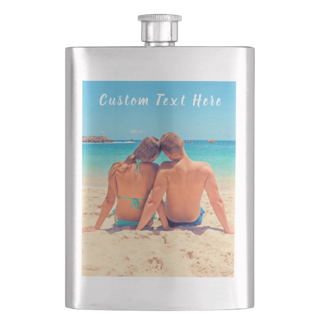 Custom Your Photo Flask with Text Name (Front)