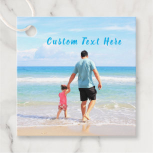 Custom Your Photo Gift Tags with Text Personalised