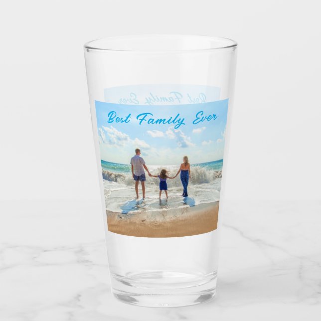 Custom Your Photo Glass Gift with Text (Front)