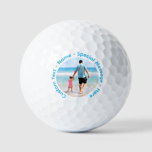 Custom Your Photo Golf Balls with Text (Front)