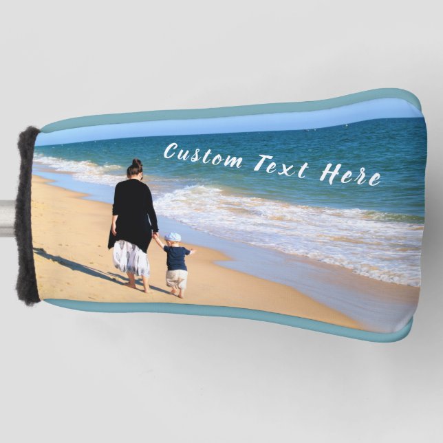 Custom Your Photo Golf Head Cover Gift with Text (Front)