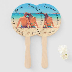 Custom Your Photo Hand Fan with Text Name