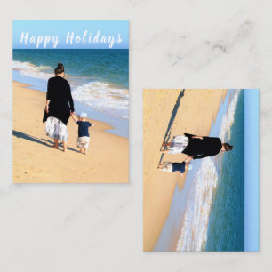 Custom Your Photo Happy Holidays Card with Text