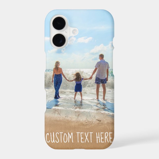 Custom Your Photo iPhone Case Personalised Text (Back)