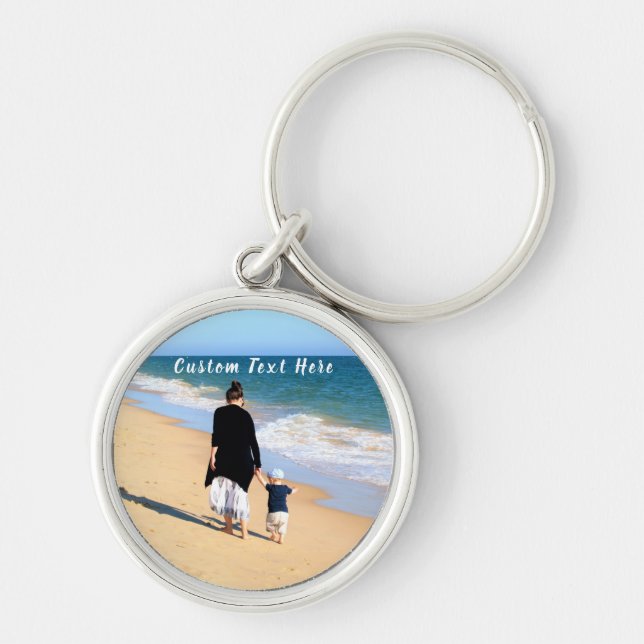 Custom Your Photo Keychain with Text Personalized (Front)