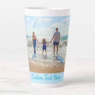 Custom Your Photo Latte Mug with Text Personalised