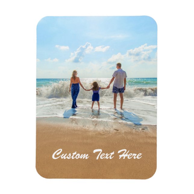 Custom Your Photo Magnet Gift with Text (Vertical)