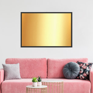 Custom Your Photo on Blank Gold Background Luxury Canvas Print