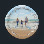 Custom Your Photo Paper Plates Personalised Text<br><div class="desc">Custom Photo and Text Paper Plates - Unique Your Own Design Personalised Kids / Mum / Dad / Family / Friends or Personal Birthday - Anniversary - Wedding Party Plates Supplies Photo Gifts - Add Your Photo and Text / more - Resize and move or remove and add elements /...</div>