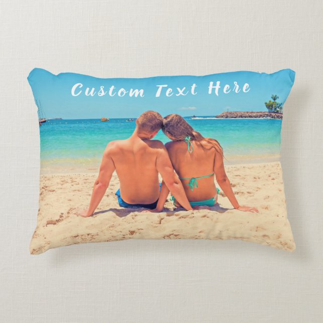 Custom Your Photo Pillow Gift with Text Name (Front)