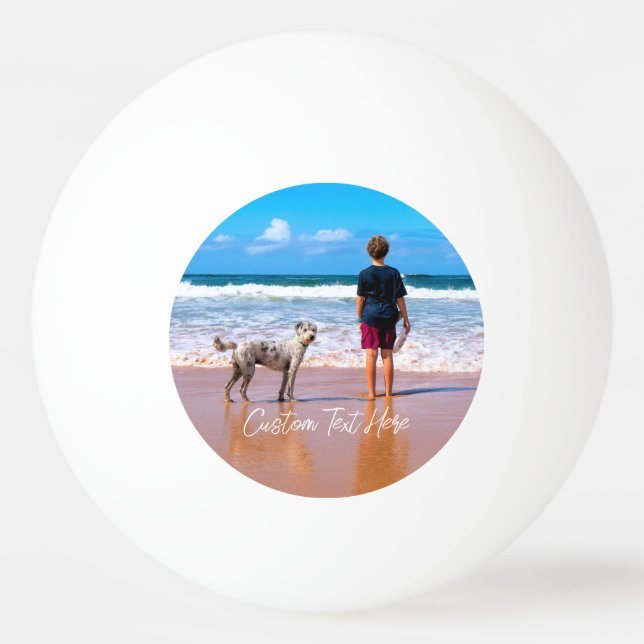 Custom Your Photo Ping Pong Ball with Text (Front)