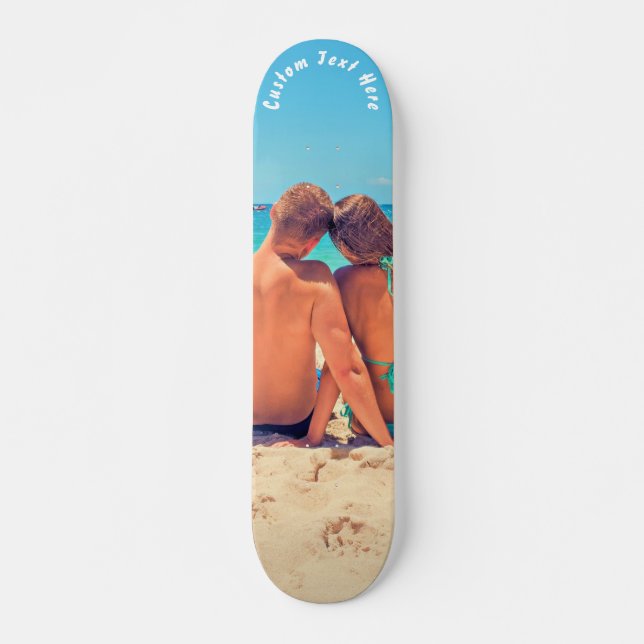 Custom Your Photo Skateboard with Text (Front)