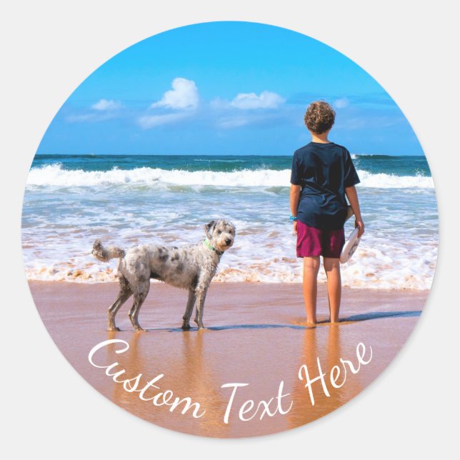 Custom Your Photo Sticker Gift with Text (Front)