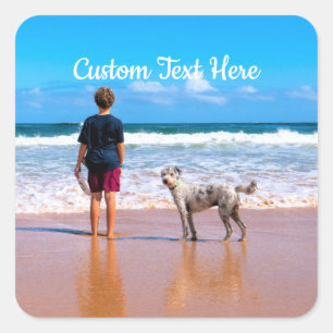 Custom Your Photo Sticker Gift with Text Name